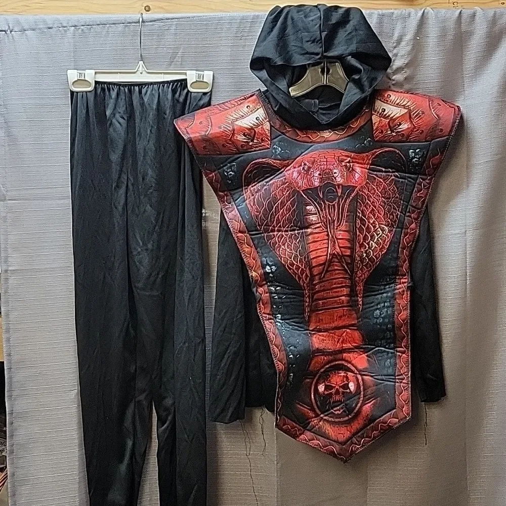 Cobra Ninja with sword Costume‎ Halloween Boys 7pc Set Red Med (8)